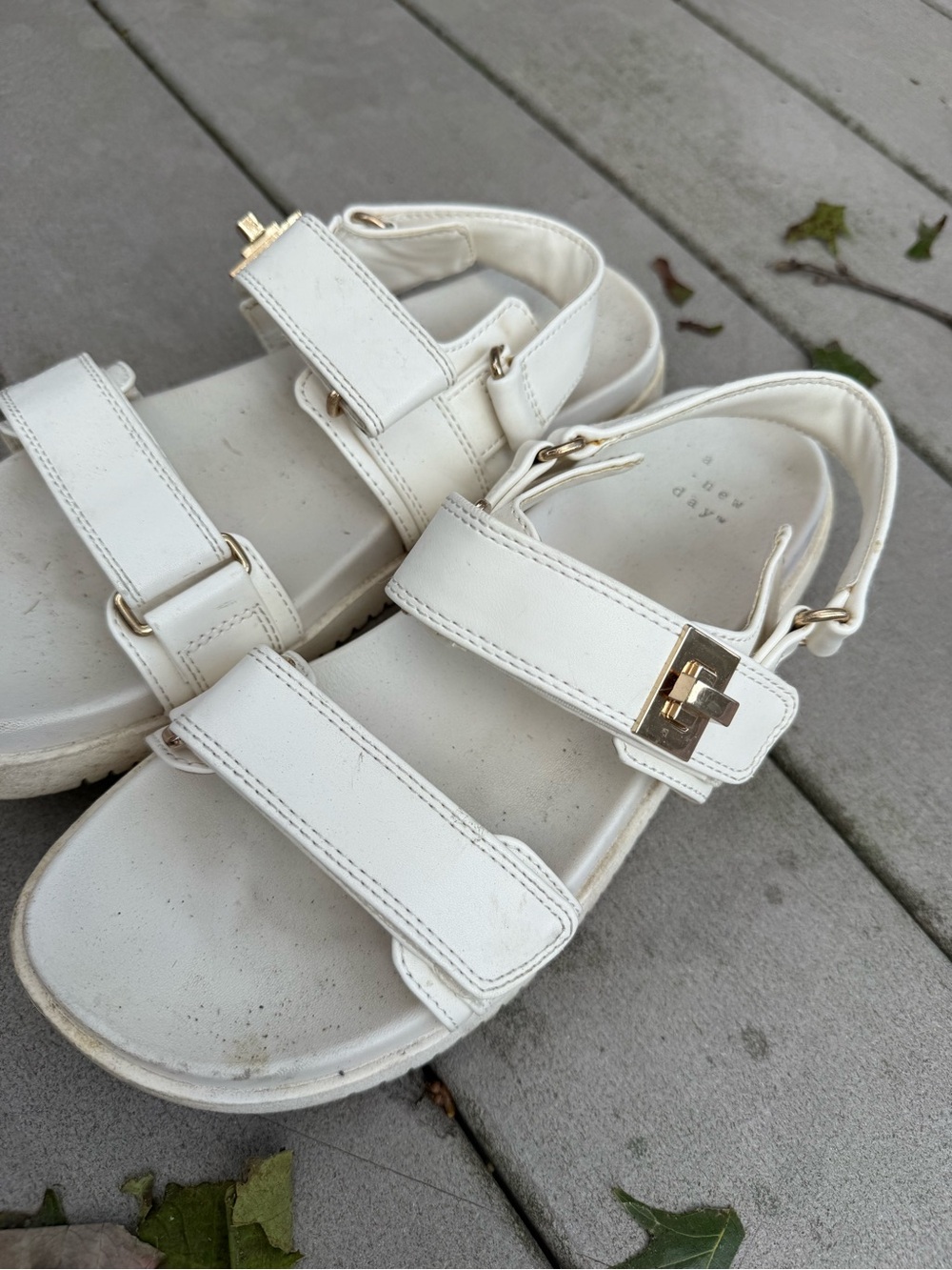 a new day White Strappy Sandals